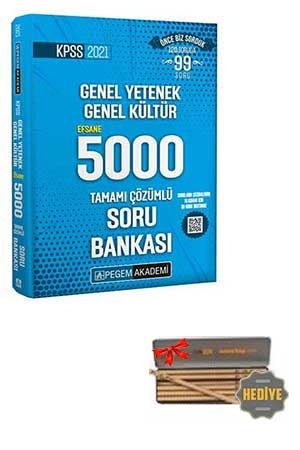 Pegem Akademi 2021 KPSS Genel Yetenek Genel Kültür Efsane 5000 Soru Bankası Pegem Akademi Yayınları