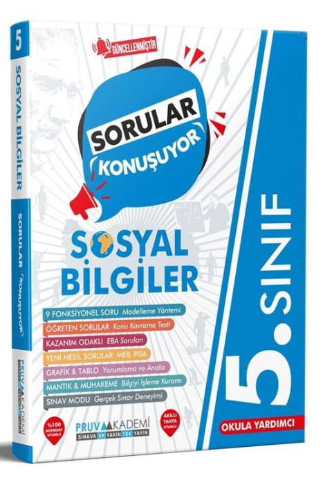 Pruva 5. Sınıf Sosyal Bilgiler Sorular Konuşuyor Pruva Akademi Yayınları