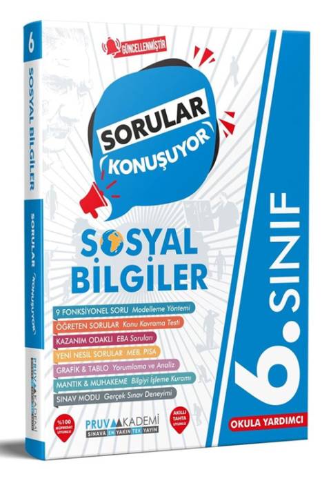 Pruva 6. Sınıf Sosyal Bilgiler Sorular Konuşuyor Pruva Akademi Yayınları