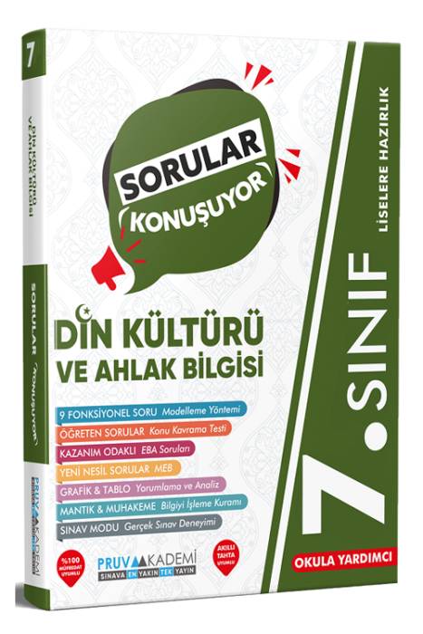 Pruva 7. Sınıf Din Kültürü ve Ahlak Bilgisi Sorular Konuşuyor Soru Bankası Pruva Akademi Yayınları