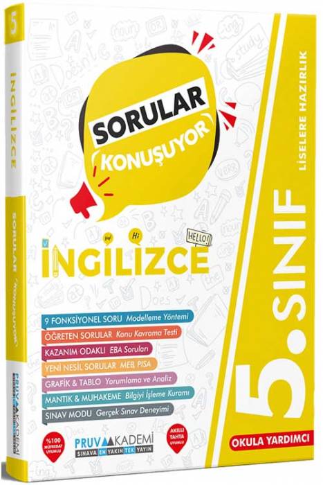 Pruva Akademi 5. Sınıf İngilizce Sorular Konuşuyor Soru Bankası Pruva Akademi Yayınları