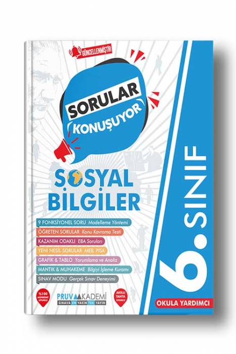 Pruva 6. Sınıf Sorular Konuşuyor Sosyal Bilgiler Soru Bankası Pruva Akademi Yayınları