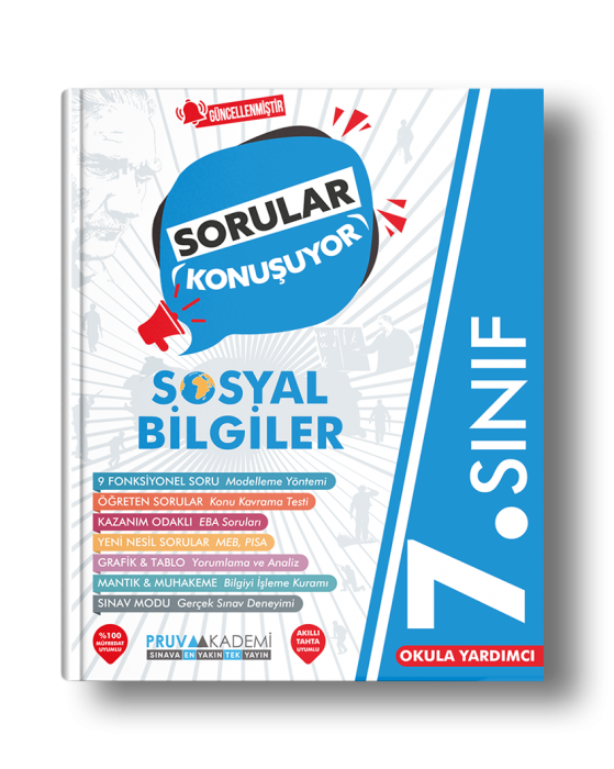 Pruva Akademi 7.Sınıf GÜNCEL Sosyal Bilgiler Sorular Konuşuyor Soru Bankası Pruva Akademi Yayınları