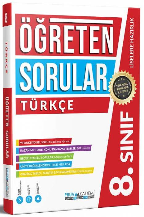 Pruva Akademi 8. Sınıf Türkçe Öğreten Soru Bankası Pruva Akademi Yayınları