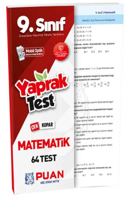 Puan 9. Sınıf Matematik Çek Kopar 64 Yaprak Test Puan Yayınları