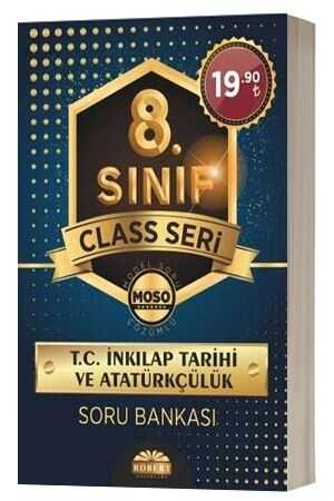 Robert 8. Sınıf Class Seri Model Soru Çözümlü T.C. İnkılap Tarihi ve Atatürkçülük Soru Bankası Robert Yayınları FIRSAT ÜRÜNLERİ