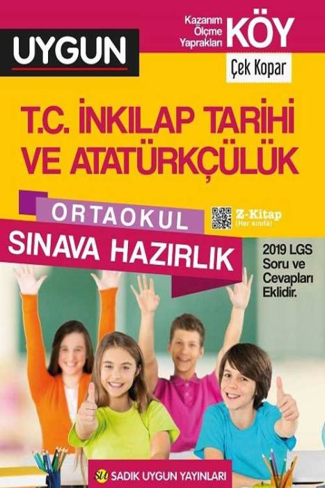 Sadık Uygun 8. Sınıf T.C. İnkılap Tarihi ve Atatürkçülük KÖY Kazanım Ölçme Yaprakları Çek Kopar Sadık Uygun Yayınları