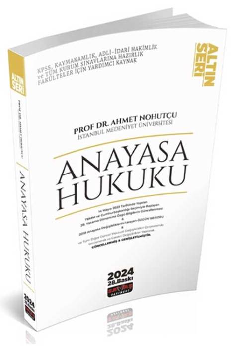 2024 Anayasa Hukuku Konu Anlatımı Altın Seri Savaş Yayınları 