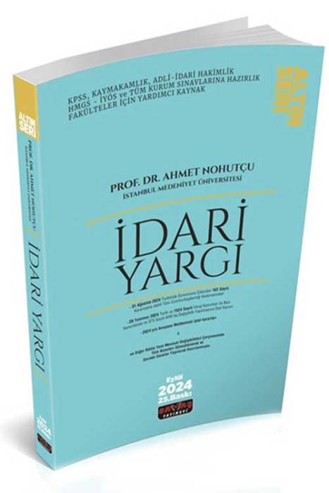 İdari Yargı Konu Anlatımı 25. Baskı Savaş Yayınları 