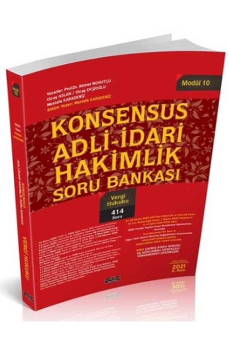 Savaş 2021 KONSENSUS Adli İdari Hakimlik Vergi Hukuku Soru Bankası Savaş Yayınları