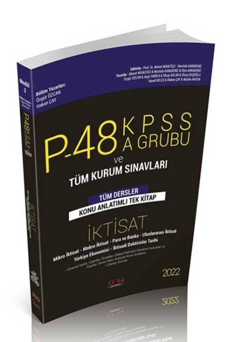 Savaş 2022 P48 KPSS A Grubu İktisat Konu Anlatımlı Savaş Yayınları