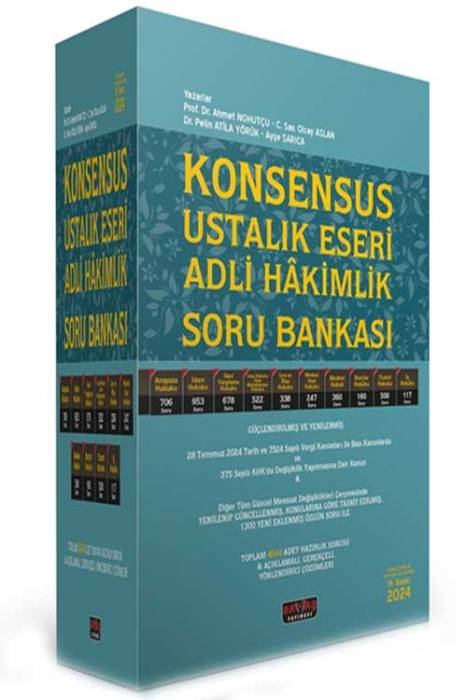 2024 Eylül KONSENSUS Ustalık Eseri Adli Hakimlik Soru Bankası Savaş Yayınları