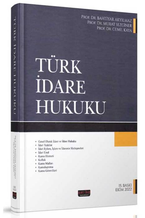 Savaş Türk İdare Hukuku 15. Baskı Savaş Yayınevi