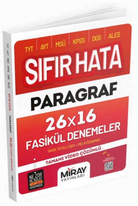 Sıfır Hata Paragraf 16 Deneme Miray Yayınları