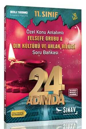 Sınav 11. Sınıf Felsefe Grubu Din Kültürü ve Ahlak Bilgisi 24 Adımda Özel Konu Anlatımlı Soru Bankası Sınav Yayınları