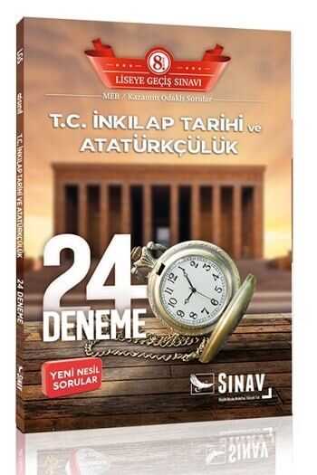 Sınav 8. Sınıf LGS TC İnkılap Tarihi ve Atatürkçülük 24 Deneme Sınavı Sınav Yayınları