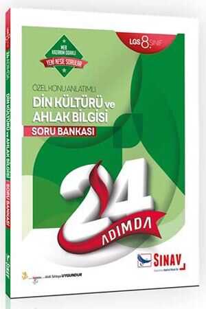 Sınav 8. Sınıf LGS Din Kültürü ve Ahlak Bilgisi 24 Adımda Özel Konu Anlatımlı Soru Bankası Sınav Yayınları