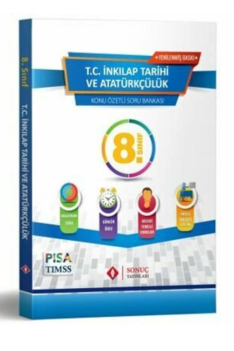 Sonuç 8. Sınıf T.C. İnkılap Tarihi ve Atatürkçülük Konu Özetli Soru Bankası Sonuç Yayınları