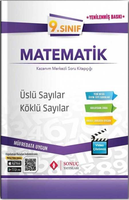 Sonuç 9. Sınıf Matematik Üslü Sayılar-Köklü Sayılar Soru Bankası Sonuç Yayınları