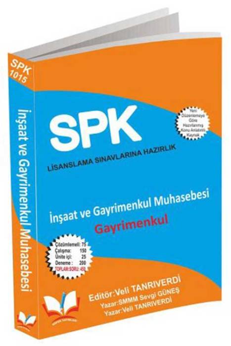 SPK Lisanslama İnşaat ve Gayrimenkul Muhasebesi Gayrimenkul Roper Yayınları