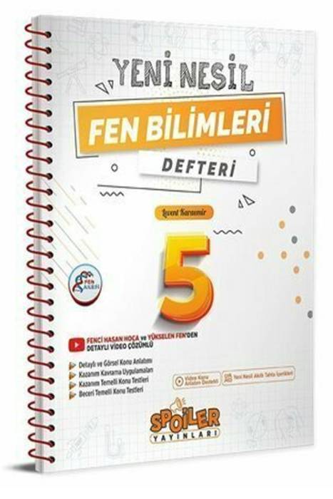 Spoiler 5. Sınıf Fen Bilimleri Yeni Nesil Defteri Spoiler Yayınları