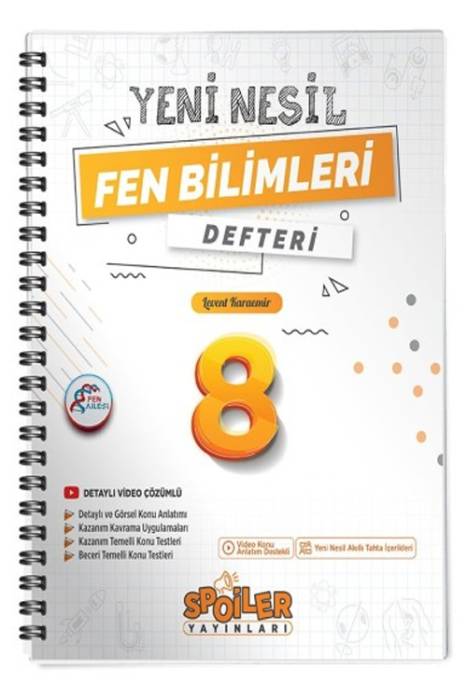 Spoiler 8. Sınıf Fen Bilimleri Yeni Nesil Defteri Spoiler Yayınları