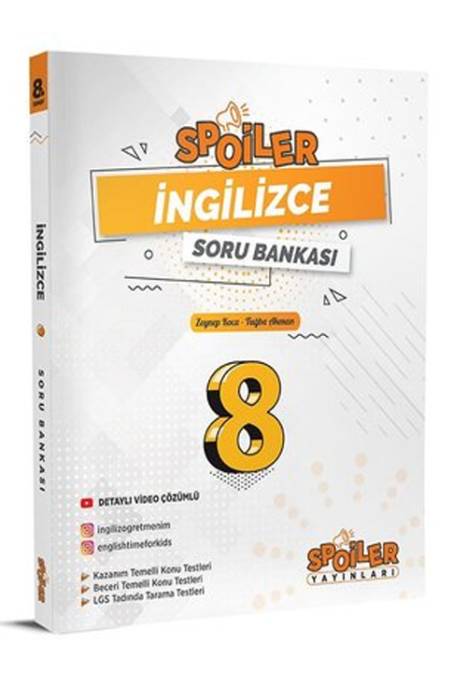 Spoiler 8. Sınıf İngilizce Soru Bankası Spoiler Yayınları