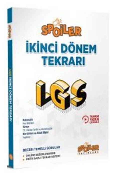 Spoiler 8. Sınıf LGS Tüm Dersler 2. Dönem Tekrarı Spoiler Yayınları