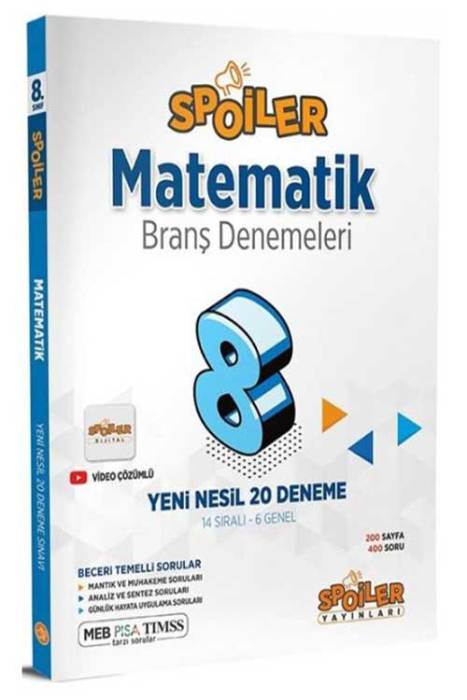 Spoiler 8. Sınıf Matematik Spoiler 20 Deneme Spoiler Yayınları