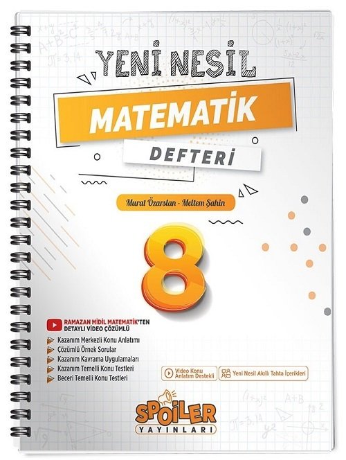 Spoiler 8. Sınıf Matematik Yeni Nesil Defteri Spoiler Yayınları