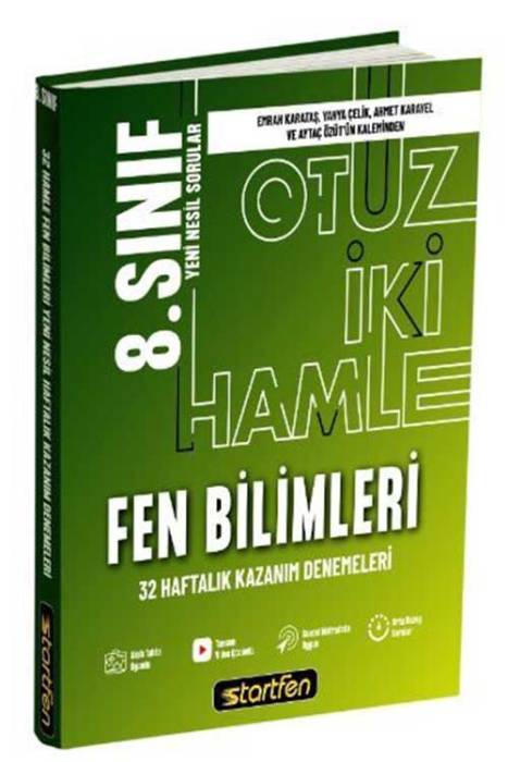 Startfen 8. Sınıf Fen Bilimleri 32 Haftalık Kazanım Deneme Startfen Yayınları