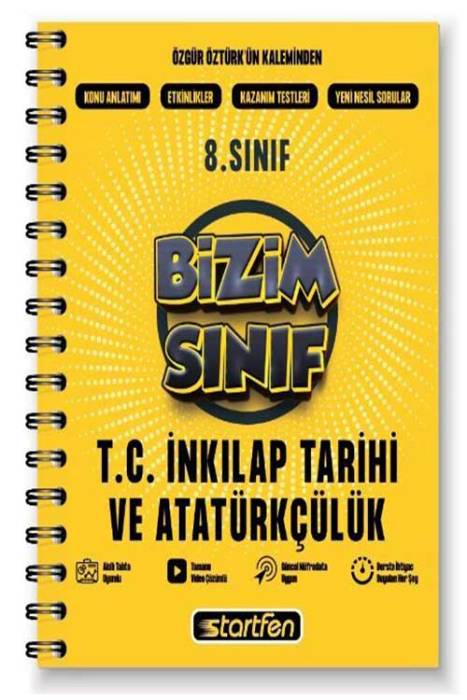 Startfen 8. Sınıf İnkılap Tarihi ve Atatürkçülük Bizim Sınıf Defter Startfen Yayınları