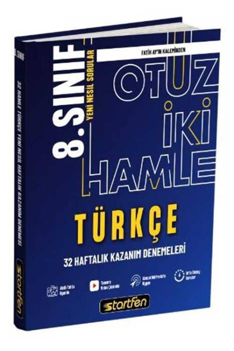 Startfen 8. Sınıf Türkçe 32 Haftalık Kazanım Deneme Startfen Yayınları