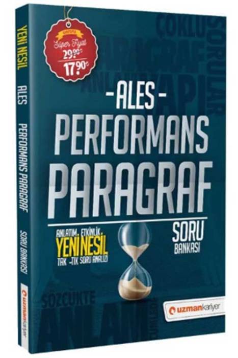 SÜPER FİYAT Uzman Kariyer ALES Performans Paragraf Yeni Nesil Soru Bankası Uzman Kariyer Yayınları