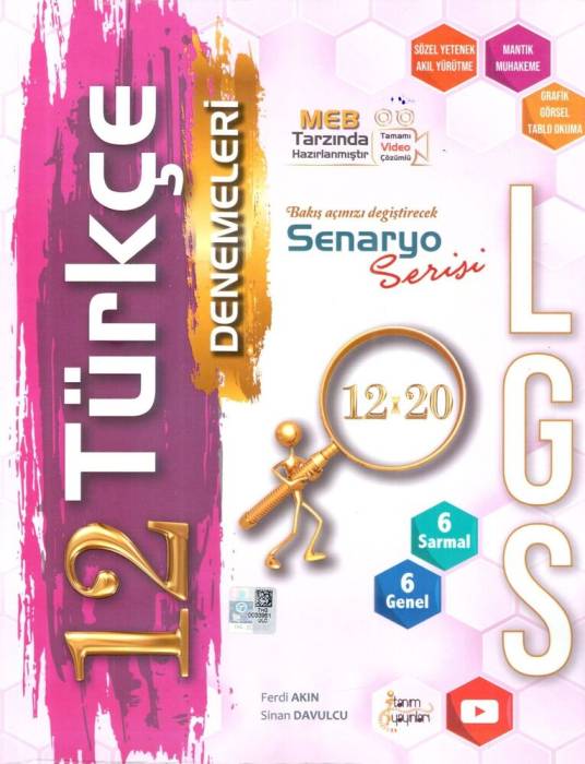 8. Sınıf LGS Türkçe 12 x 20 Deneme Tanım Yayınları