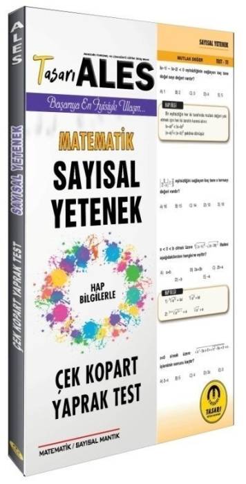 Tasarı 2020 ALES Matematik Sayısal Yetenek Yaprak Test Çek Kopart Tasarı Yayınları