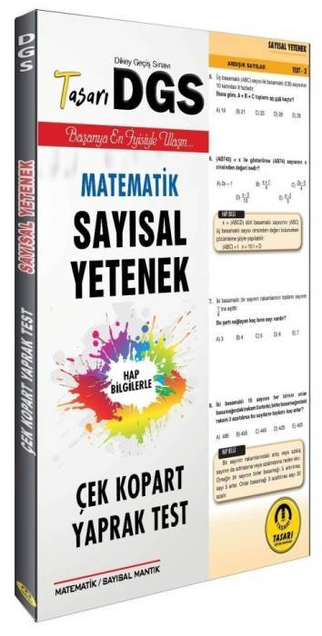 Tasarı 2020 DGS Matematik Sayısal Yetenek Yaprak Test Çek Kopart Tasarı Yayınları