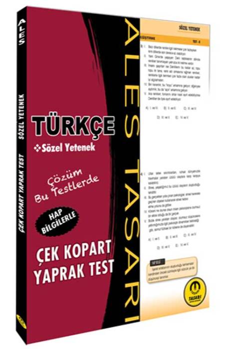 Tasarı ALES Türkçe Yaprak Test Tasarı Yayınları