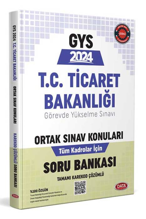 T.C. Ticaret Bakanlığı Tüm Kadrolar İçin Ortak Soru Bankası - Karekod Çözümlü Data Yayınları