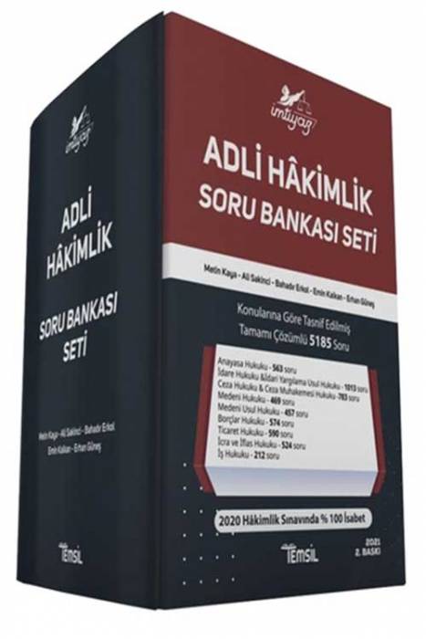 Temsil 2021 İmtiyaz Adli Hâkimlik Soru Bankası Seti Temsil Kitap Yayınlar