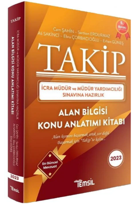 2023 TAKİP İcra Müdürlüğü ve Yardımcılığı Alan Bilgisi Konu Anlatımı 5. Baskı Temsil Yayınları