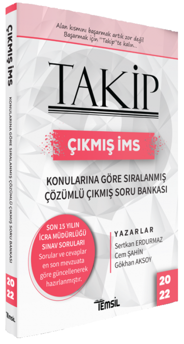 Temsil 2022 İcra Müdürlüğü TAKİP Konularına Göre Çıkmış Sorular Temsil Yayınları