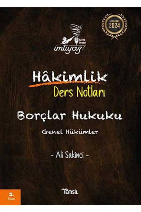 İmtiyaz Hakimlik Ders Notları Borçlar Hukuku Genel Hükümler Temsil Yayınları