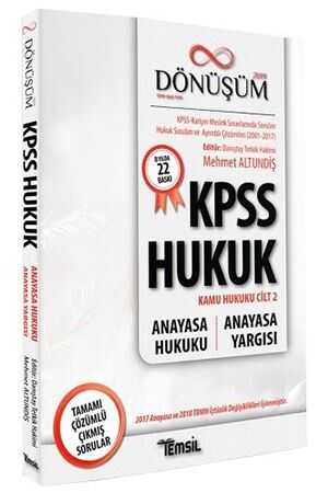 Temsil KPSS DÖNÜŞÜM HUKUK Kamu Hukuku Cilt-2 Anayasa Hukuku Anayasa Yargısı Çıkmış Sorular Çözümlü Temsil Kitap Yayınları