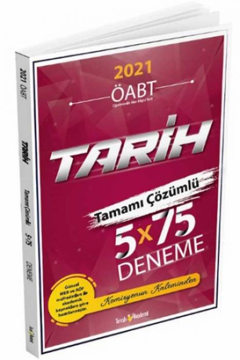 Tercih Akademi 2021 ÖABT Tarih Tamamı Çözümlü 5X75 Deneme Tercih Akademi Yayınları