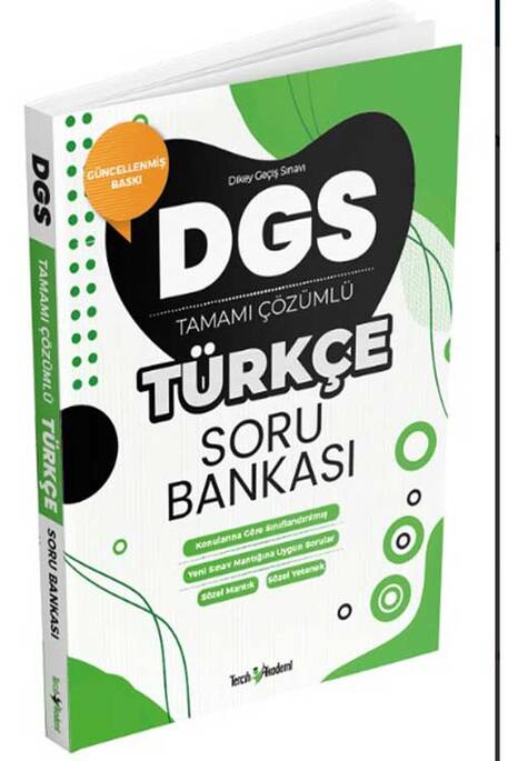 Tercih Akademi DGS Türkçe Soru Bankası Çözümlü Tercih Akademi Yayınları