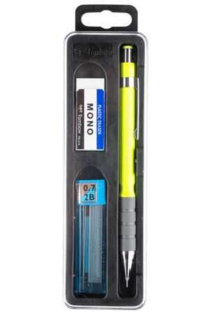 Tombow Sh-300 Grip 0.7 mm Plastik Kutulu Set Neon Sarı