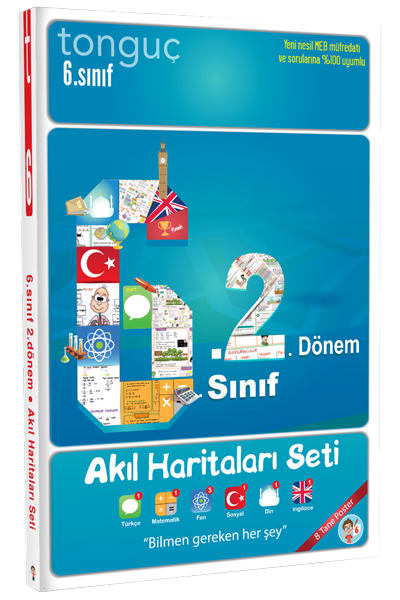 Tonguç 6. Sınıf 2. Dönem 6.2 Akıl Haritaları Seti Tonguç Akademi Yayınları