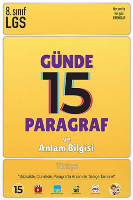 Tonguç 8. Sınıf LGS Günde 15 Paragraf ve Anlam Bilgisi Soru Bankası Tonguç Akademi Yayınları