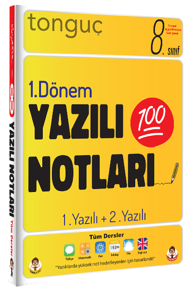 Tonguç 8. Sınıf Yazılı Notları 1. Dönem 1 ve 2. Yazılı Tonguç Yayınları